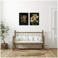 thumbnail image 3 of Kate and Laurel Moody Floral 7 and 8 Set of 2 18x24 Framed Canvas Wall Art Set  by Annie Quigley, Sylvie Beaded Dark Gold, Traditional, Flowers, Nature, Still Life, Flowers, Nature Art for Wall, 3 of 8