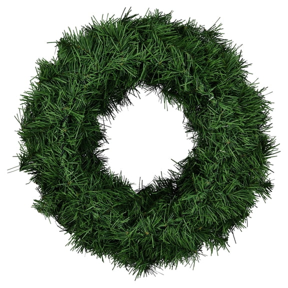 Non-Lit Basic Artificial Christmas Wreath, Green, 20", by Holiday Time