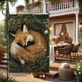 thumbnail image 5 of Spring Floral Garden Flag Double Sided Burlap Outdoor Lawn Banner Fox Wildlife Nature Design 12x18 Inch, 5 of 6
