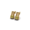 thumbnail image 2 of Mooneye 925 Sterling Silver Gold Vermeil Elegance Round Peridot Stud Women Wedding Earrings, 2 of 4