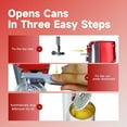 thumbnail image 4 of Davivy Electric Can Opener Stainless Steel Tall Automatic Can Opener Knife Sharpener Bottle Opener Red, 4 of 7