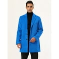 thumbnail image 3 of INSPIRE CHIC Manteau Trench pour Homme Coupe Ajustée Revers Cranté Simple Boutonnage Pardessus Bleu m, 3 of 6