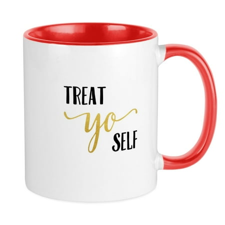 

CafePress - Treat Yo Self Mugs - Ceramic Coffee Tea Novelty Mug Cup 11 oz