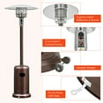 thumbnail image 4 of Gymax Chauffage au Gaz LP sur Pied pour Patio 50000 BTU en Acier Inoxydable au Propane avec Roues Bronze, 4 of 6