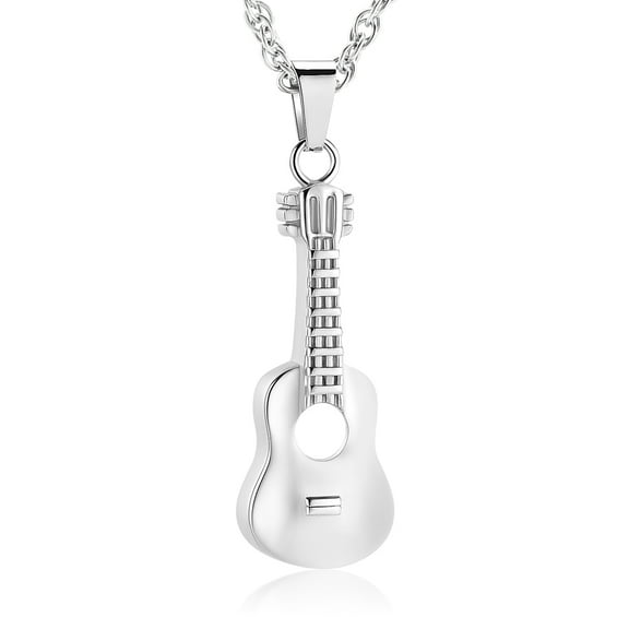 Guitar Necklace for Ashes of Loved One Musician Memorial Cremation Jewelry for Ashes Holder Urn Necklace Lockets for Ashes