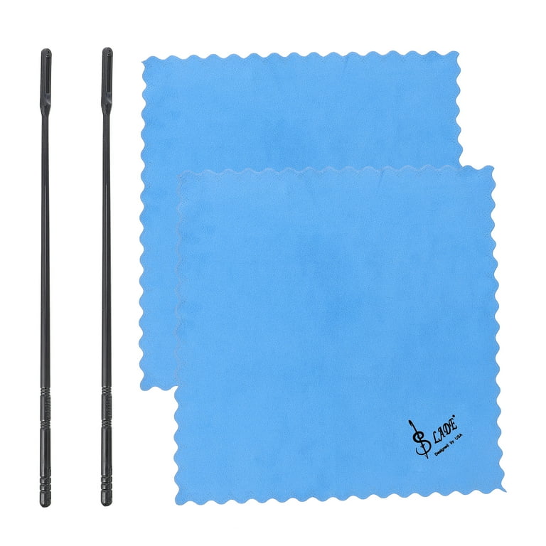 1 Set Flute Cleaning Stick Cleaning Cloth Flute Cleaning Accessories  (Black) 