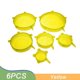 thumbnail image 1 of 1/6 piezas de tapa elástica de silicona para alimentos, reutilizable, hermética, para cuencos, platos, comidas, frutas, a prueba de polvo, envoltura para mantener la frescura, 6 piezas, círculo, 1 of 6