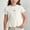 Beige, variant on Eltusu T-Shirts for Girls, Fashion Crewneck Short Sleeve Lace Summer Tops Pink Size 6 T