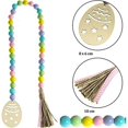 thumbnail image 2 of Easter Wooden Bead Chain Wood Sign Rabbit Carrot Rooster Egg Hanging Pendant---Product code 55138, 2 of 5