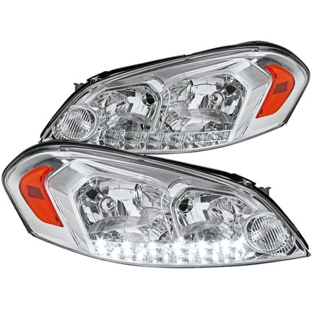 Head Skis 2013 Spec-D Tuning For 2006-2013 Chevy Chevrolet Impala Monte Carlo Chrome Clear Led Headlights W/ Amber Reflector Pair (Left+Right) 2006 2007 2008 2009 2010 2011 2012 2013 ()