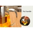 thumbnail image 4 of Tetera de vidrio con infusor y tapa de acero inoxidable, tetera de vidrio de borosilicato apta para estufa, tetera para flores y hojas sueltas, tetera cuadrada de vidrio (350 ml/12 oz), 4 of 5