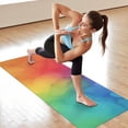 thumbnail image 6 of Rainbow Tie Dye Ink Pattern Hot Yoga Mat Towel Non Slip for Hot Yoga - Quick-Drying Yoga Mat Cover with 4 Corner Pockets with Travel Bag - Hot Yoga Towel Non Slip 74"x26", 6 of 6