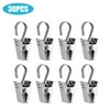 90/60/30Pcs Stainless Steel Curtain Clip Hooks, TSV Party Light Hanger, Outdoor String Lights Clips, for Drape Curtain Hanging, Home Photos Decoration, Art Craft Display and Outdoor Camping Tents