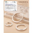 thumbnail image 7 of VEEDOFA Silver Plated Hoop Earrings for Women, Lightweight 20/30/40mm Hoops, 7 of 7