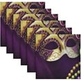 thumbnail image 6 of Coolnut Mardi Gras Cloth Napkins Set of 6, Oversized Washable Reusable Polyester Dinner Table Napkins for Family, Restaurant, Party Decor, 20 x 20 Inch, 6 of 7