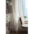 thumbnail image 4 of Lace Hollow Crochet Curtains Boho Sheer Curtain Valance Window Treatment for Kitchen Cafe, Tier with Handmade Tassels Rod Pocket, 4 of 8