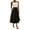 Black, variant on WTOBBY Women's Bohemian Solid Color Pocket Skirt Casual High Waist Maxi Skirt with Elastic Waist Drawstring Tiered Flowy Long Skirt for Summer Beach,Black L