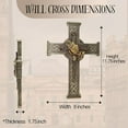 thumbnail image 3 of Bronze Wall Cross with Praying Hands and Nails - Vintage Decorative Christian Wall Art Sculpture - Jesus Religious Wall Hanging Decoration - Spiritual Wall Sculpture for Home Décor, 3 of 7