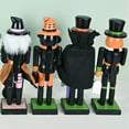 thumbnail image 6 of Seasonal Wooden Home Accent 25cm Halloween Themed Desk Ornament Christmas Walnutcracker Figures Table Shelves Ornament, 6 of 8