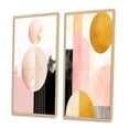 thumbnail image 3 of Designart "Retro Pink Gold Bloom Lunar Geometry I" Modern Geometric Framed Wall Art Set Of 2 - Modern Pink Framed Wall Art Set Of 2, 3 of 6