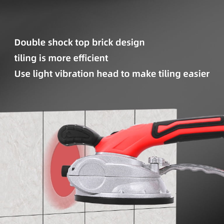 best tile vibration tool Zautool Tile Vibration Tools（2 Batteries Include) - 6 Speeds Adjustable  Suction Cup Tile Vibration Machine - Automatic Leveling Hand-held Tile  Tiling Machine - 21V 12000mAh 18000r/min main image 1