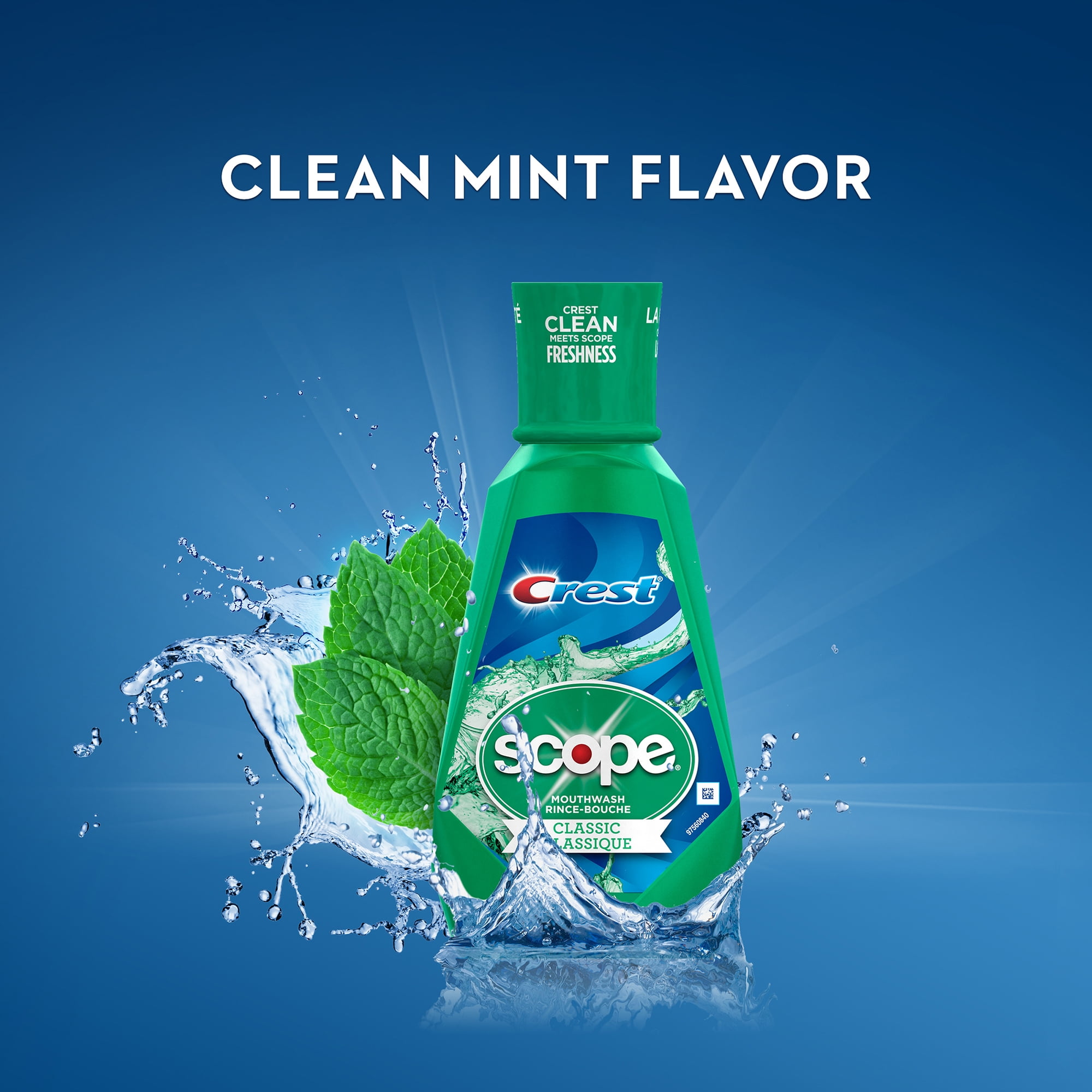 Crest Scope Classic Mouthwash 1.2 oz. Original Mint Flavor 10037000975066 180 per Case