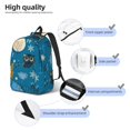thumbnail image 4 of Bixox Cute Colorful Owls And Trees Printing Canvas Backpack Lightweight Casual Travel Backpack School Backpack Fits 15.6 Inch Notebook, 4 of 5