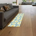 thumbnail image 3 of Kitchen Mat Rug Set of 2 Daisy Light Blue Background Runner Rug Anti-Fatigue Comfort Memory Foam Standing Mat Non-Slip Floor Door Mat for Bathroom Bedroom 18x30in+18x48in, 3 of 6