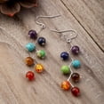 thumbnail image 2 of Boucles d'Oreilles Veines 7 Couleurs Bijoux Filles Pierre Colorée Aiguille Courbée 6mm Boucles d'Oreilles Roue Perle, 2 of 2