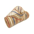 thumbnail image 2 of Natural Burlap Red White and Blue Metallic Stripe Deco Mesh - Holiday Floral Deco Mesh - ( 10 Inch x 10 Yards ), 2 of 3