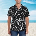 thumbnail image 5 of Uemuo Numbers Printed Regular Fit Short Sleeve Casual Hawaiian Shirt for Men,Aloha shirt,Tropical shirt,Floral print shirt,Vacation Beach shirt-3X-Large, 5 of 9
