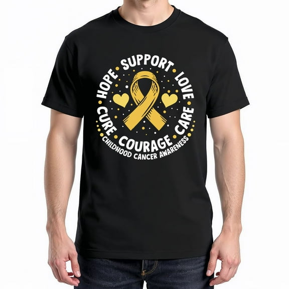 Childhood Cancer Support Family T-Shirt – Awareness Theme – Unisex Support Wear