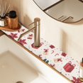 thumbnail image 2 of Yayeee Faucet Mat for Kitchen Sink 30" Diatomite Long Splash Guard Pad, Red Christmas Box Pattern, 2 of 7