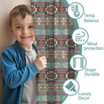 thumbnail image 3 of Blackout Kids Curtains,Boho Blue Ethnic Pattern with Star Motifs Childrens Insulated Curtains Set Of 2,Bedroom Essentials,Toddler Room Decor 52x63in(132x160cm), 3 of 5