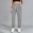 thumbnail image 5 of Qingpeng Womens Corduroy Jogger Pants Drawstring Waisted Cuffed Ankle Casual Trousers Trendy Daily Long Pants with Pockets, 5 of 9
