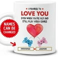 thumbnail image 3 of Personalized Video Game Mug For Boyfriend Husband Custom Name Gamer Coffee Mugs Cup 11oz 15oz Birthday Wedding Anniversary Valentine's Day Romantic Cups Gifts For Couple Him Her (Quote 2), 3 of 7