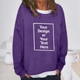 thumbnail image 6 of Fgnfyis Womens Crewneck Sweatshirt Casual Solid Color DIY Loose Fit Pullover Comfortable Stylish Top Sweatshirts for Women, 6 of 6
