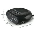 RCA Digital Radio Alarm Clock with USB Charging Cord