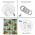 thumbnail image 4 of Construction Truck Shower Curtain, Waterproof Shower Curtains for Bathroom, Cartoon Grips and Bulldozers Green Washable Fabric Bathtub Curtain Set Bath Decor with 12 Hooks Stall 36"x72", 4 of 8