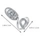 thumbnail image 5 of 1 UNID Open FingernaRail Ringwomen Nail Anillo Decorativo Rhinestone Anillo Decoración, 5 of 5
