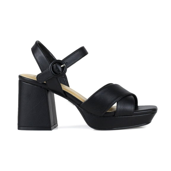 Ninety Union EMELY Platform Metallic Sandal, Black, 10