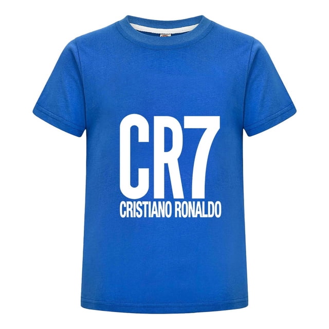 Camiseta CR7 para Niños con Estampado de Ronaldo y Playera de Futbol Infantil para Verano