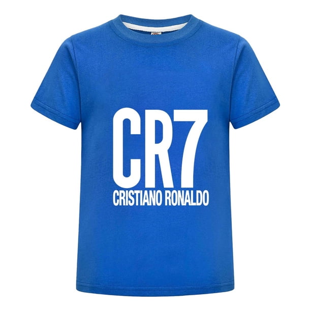 Camiseta CR7 para Niños con Estampado de Ronaldo y Playera de Futbol Infantil para Verano