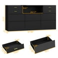 thumbnail image 5 of 10-Drawer White Dresser with Charging Station and LED Lights, 58" Triple Wide TV Stand for TVs up to 65", Large Organizer with Open Cubby, 5 of 5