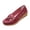 Wine, variant on HTHLVMD Tassel Perforated Wedge Loafers, Casual Loafers for Women Metal Buckle Breathable Comfortable Leather Slip On Moccasins Loafers Shoes Driving Outdoor Walking Womens Flats, Black 5.5