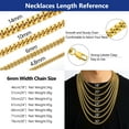 thumbnail image 5 of PROSTEEL Cuban Chain for Men 14K Gold Plated 6mm Miami Cuban Necklace 20 Inch Hip Hop Mens Gift for Birthday, 5 of 8