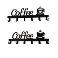 thumbnail image 3 of Kearding Colgador de tazas de hierro montado en la pared, ganchos múltiples antioxidantes con estilo, bonita tienda de bebidas de cocina, Type2 NO2, 3 of 6
