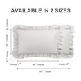 thumbnail image 7 of PiccoCasa 2 Pcs 100% Cotton Ruffled Pillowcases Soft with Envelope Isabelline Queen, 7 of 7