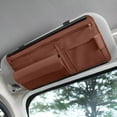 thumbnail image 4 of PATLOLLAV PU Leather Car Visor Organizer with Multi-Compartment Storage - Windshield Sunshade, Glasses/Card Holder for Vehicles, 4 of 6