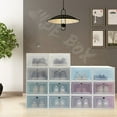 thumbnail image 1 of Transparent Plastic Shoe Box Shoe Storage Box Shoe Box Shoe Box Flip Cover Drawer Shoe Storage Artifact Thickening, 1 of 7
